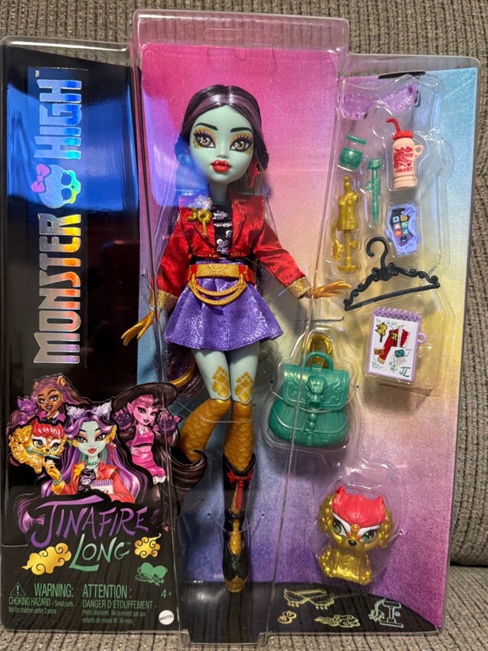 Monster High Jinafire Long Doll - Purple & Red Outfit